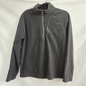 STARTER Shirt Men's Long Sleeve High Neck 1/4 Zip Pullover Black Small 34-36